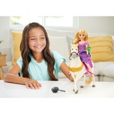 Mattel Disney Prinzessin Rapunzel-Modepuppe und Pferd, Spielfigur 