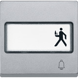 Merten Wippe Klingel mit Schriftfeld aluminium, Retail