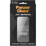 PanzerGlass Ceramic Displayschutz Ultra-Wide Fit, Schutzfolie transparent, iPhone 15 Pro, EasyAligner