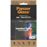 PanzerGlass Ultra Wide Fit Privacy Bildschirmschutz, Schutzfolie transparent, iPhone 14, 13, 13 Pro