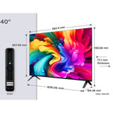 TCL 40SF560, QLED-Fernseher 102 cm (40 Zoll), schwarz, FullHD, Triple Tuner, Fire TV