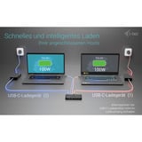 i-tec KVM HDMI Docking Station, Dockingstation schwarz, 2 Ausgangsgeräte, Power Delivery 2x 100W, HDMI
