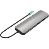 i-tec USB-C Metal Nano 2x HDMI Docking Station, Notebook HDMI, USB-C, PD, mit Ladegerät