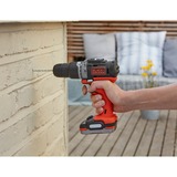 BLACK+DECKER 12Volt 2-er Kit, Schlagbohrschrauber + Deltaschleifer BDCK121S1S orange/schwarz, Li-Ionen Akku 1,5Ah