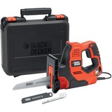 BLACK+DECKER 3-in-1 Autoselect Universalsäge Scorpion RS890K, Stichsäge orange, Koffer, 500 Watt