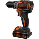 BLACK+DECKER Akku-Bohrschrauber BL186K, 18Volt schwarz/orange, Li-Ionen Akku 1,5Ah, Koffer