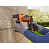 BLACK+DECKER Schlagbohrmaschine BEH710-QS orange/schwarz, 710 Watt