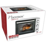 Bestron AOV31 Grill-Backofen, Mini-Backofen schwarz/silber, Mit Drehspieß und Umluft-Funktion