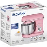 Bomann Knetmaschine KM 6030, Küchenmaschine rosa/silber, 1.100 Watt