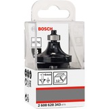 Bosch Abrundfräser Standard for Wood, Radius 12mm Schaft Ø 8mm, zweischneidig, Anlaufkugellager