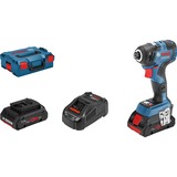 Bosch Akku-Drehschlagschrauber GDR 18V-200 C Professional, 18Volt blau/schwarz, 2x Akku ProCORE18V 4,0Ah, in L-BOXX
