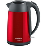 Bosch DesignLine TWK3P424, Wasserkocher rot/grau, 1,7 Liter