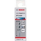 Bosch HSS-Spiralbohrer PointTeQ, Ø 1mm x 34mm, 10 Stück Arbeitslänge 12mm