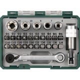 Bosch Heimwerken & Garten Mini Ratschen-Set 27-teilig, Werkzeug-Set grün