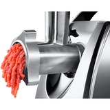 Bosch Home Fleischwolf ProPower MFW67440 silber/schwarz, 700 Watt, Schnitzler-, Wurstfüller- und Kebbe-Aufsatz