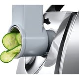 Bosch Home Fleischwolf ProPower MFW68660 silber/schwarz, 800 Watt, Fruchtpressen-, Schnitzler-, Wurstfüller- und Kebbe-Aufsatz
