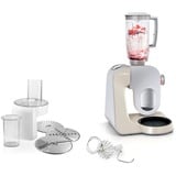 Bosch Home MUM58L20 CreationLine Küchenmaschine silber/grau, 1.000 Watt, Serie 4