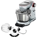 Bosch Home MUM9AX5S00 Küchenmaschine OptiMUM silber, 1.500 Watt, Serie 8, integrierte Waage, Timer, Profi-Patisserie-Set