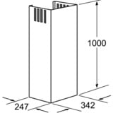 Bosch Kaminverlängerung DHZ1223 edelstahl, 1000 mm