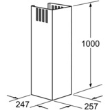 Bosch Kaminverlängerung DHZ1225 edelstahl, 1000 mm