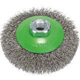 Bosch Kegelbürste Clean for Inox, 100mm, gewellt für Winkelschleifer M14