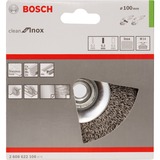 Bosch Kegelbürste Clean for Inox, Ø 75mm, gewellt 0,35mm Edelstahldraht, M14, für Winkelschleifer