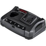 Bosch Ladegerät GAX 18V-30 Professional schwarz, 10,8 / 12 Volt + 14,4 / 18 Volt + USB, AMPShare Alliance