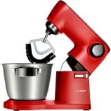 Bosch MUM9A66R00 Küchenmaschine OptiMUM rot/silber, 1.600 Watt, Serie 8