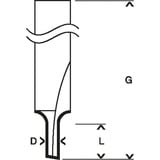 Bosch Nutfräser Standard for Wood, Ø 3mm, Arbeitslänge 8mm Schaft Ø 8mm, einschneidig