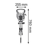 Bosch Professional Abbruchhammer GSH 16-28 Professional blau, 1.750 Watt, Trolley