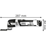 Bosch Professional Akku-Multi-Cutter GOP 12V-28 Professional, Multifunktions-Werkzeug blau/schwarz, ohne Akku und Ladegerät, L-BOXX