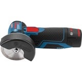 Bosch Professional Akku-Winkelschleifer GWS 12V-76 Professional, 12Volt blau/schwarz, 2x Li-Ionen Akku 3,0Ah, in L-BOXX