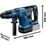 Bosch Professional PRO Akku-Bohrhammer BITURBO GBH 18V-36 C Professional blau/schwarz, 2x Akku ProCORE18V 8,0Ah, Bluetooth Modul, im Koffer