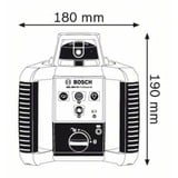 Bosch Professional Rotationslaser GRL 300 HV Professional blau, rote Laserlinie und Lotpunkt, mit Halterung, Baustativ, Laser-Empfänger, im Koffer