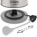 Bosch Wasserkocher DesignLine TWK3P420 edelstahl/schwarz, 1,7 Liter
