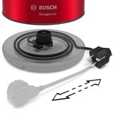 Bosch Wasserkocher DesignLine TWK3P424 rot/grau, 1,7 Liter