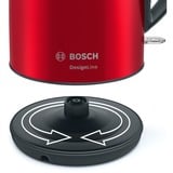 Bosch Wasserkocher DesignLine TWK3P424 rot/grau, 1,7 Liter