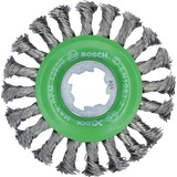 Bosch X-LOCK Scheibenbürste Heavy for Inox 115mm, gezopft Ø 115mm, 0,5mm Draht