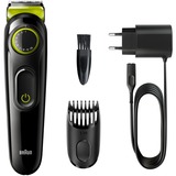 Braun BeardTrimmer 3 BT3221, Bartschneider schwarz/grün