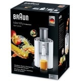 Braun IdentityCollection Entsafter J 500 weiß/edelstahl, 900 Watt, Saftbehälter 1,25 Liter