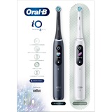 Braun Oral-B iO Series 8 Duo, Elektrische Zahnbürste schwarz/weiß, Black Onyx/White Alabaster, inkl. 2. Handstück