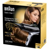 Braun Satin Hair 7 HD710, Haartrockner schwarz/silber