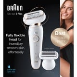 Braun Silk-épil 9 Flex 9002, Epiliergerät weiß/gold