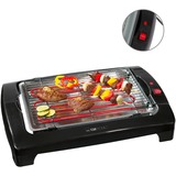 Clatronic Barbeque-Tischgrill BQ 2977, Elektrogrill schwarz, 2.000 Watt