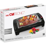 Clatronic Barbeque-Tischgrill BQ 2977, Elektrogrill schwarz, 2.000 Watt