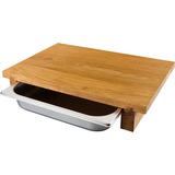 Cleenbo Schneidebrett classic GN Eiche holz, mit Edelstahlwanne GN 1/2
