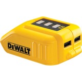DeWALT Akku-Adapter mit USB-Anschlüssen DCB090 gelb