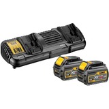 DeWALT Akku Starterkit DCB132T2, Ladestation schwarz, inkl. 2x 54 Volt Flexvolt-Akkus