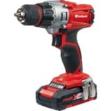 EINHELL Akku-Bohrschrauber TE-CD 18/2 Li Kit rot/schwarz, 2x Li-Ionen Akku 1,5Ah, Koffer