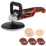 EINHELL Poliermaschine und Schleifmaschine CC-PO 1100/1 E rot/schwarz, 1.100 Watt, Schleifscheibe Ø 180mm